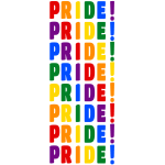 Pride! LGBT+ gay pride lines in multicolor